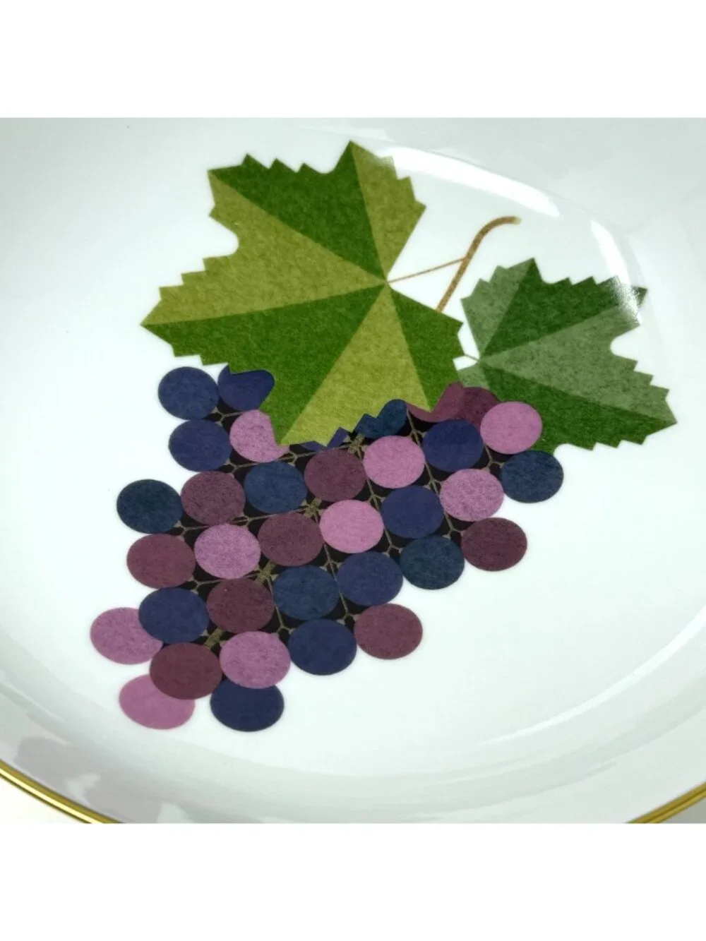 Hermes Kaorumi Purple Grape Small Porcelain Fruit Bowl BNIB